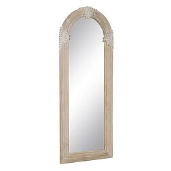 BigBuy Home Miroir sur Pied Blanc Naturel Verre Bois de manguier Bois MDF Vertical 87,63 x 3,8 x 203,2 cm