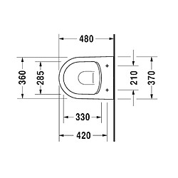 Avis Duravit - Pack WC suspendu Compact Rimless® 370 x 480 mm blanc - 45300900A1