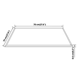 Avis vidaXL Dessus de table carré Verre trempé 700 x 700 mm