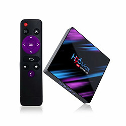 H96 Max Rk3318 Android 9.0 Smart Network Set Top Box 4K Hd Player Led Tv Box 64 Go Avec Télécommande Noir