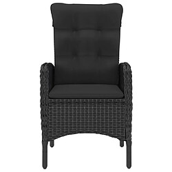 Acheter Salle à dîner de jardin 9 pcs,Table et chaise à manger Résine tressée et acacia Noir -MN73587