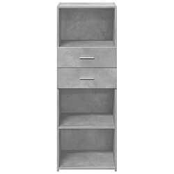 Avis vidaXL Buffet haut gris béton 45x42,5x124 cm bois d'ingénierie