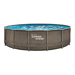 Piscine tubulaire Active Frame Pool ronde effet rotin 4,57 x 1,06 m - Summer Waves