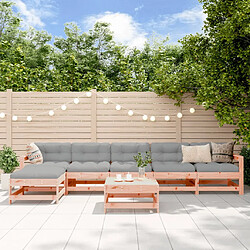 vidaXL Salon de jardin 7 pcs avec coussins bois massif douglas