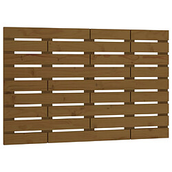 vidaXL Tête de lit murale Marron miel 96x3x63 cm Bois massif de pin