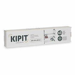 Avis Kipit Range-chaussures 3 Etagères Argenté 58 x 26 x 58 cm Noir Métal (6 Unités)