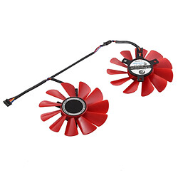 Wewoo Ventilateur de refroidissement DC 12V 0.4A 4 Broches Femelle Rouge Feuille Ordinateur Bureau Radiateur CPU, Refroidissement, Diamètre: 8.5mm, Paires