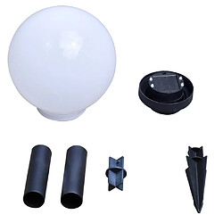 vidaXL 6 pcs Lampes d'allée d'extérieur à LED 20 cm et piquet au sol pas cher