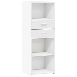 vidaXL Buffet haut blanc 45x42,5x124 cm bois d'ingénierie