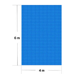 Helloshop26 Bâche à bulles 4x6 m couverture de piscine solaire chauffage de bassin bleu 16_0000305