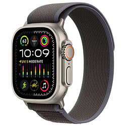 Bracelet Trail Loop pour Apple Watch Series 1 á 10 / SE / Ultra (2) (44/45/46/49 mm) - Taille M/L - Bleu / Noir