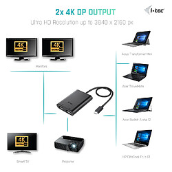 i-tec USB C l'adaptateur pour Dual Display Port pas cher