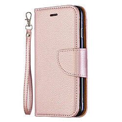 Etui en PU litchi or rose avec support pour votre Apple iPhone 7/8