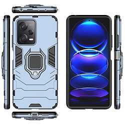 Htdmobiles Coque pour Xiaomi Poco X5 Pro 5G / Redmi Note 12 Pro 5G - housse etui rigide anti choc + verre trempe - BLEU FONCE