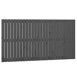 vidaXL Tête de lit murale Gris 166x3x90 cm Bois massif de pin