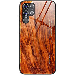 Acheter Universal Samsung Galaxy S22 Ultra Case Luxury Luxury Wood Grain Verre Hybride TPU Anti Dropping Protection Cover Cover (3 pack)