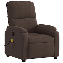 Avis Maison Chic Fauteuil Relax pour salon, Fauteuil inclinable de massage électrique marron -GKD41348