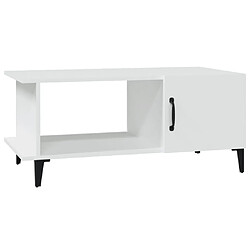 Maison Chic Table basse,Table Console Table d'appoint, Table pour salon Blanc 90x50x40 cm Bois d'ingénierie -MN51609