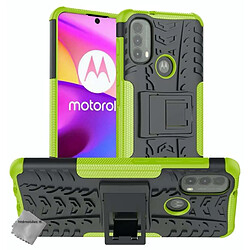 Htdmobiles Coque rigide anti choc pour Motorola Moto E20 / E30 / E40 + film ecran - VERT