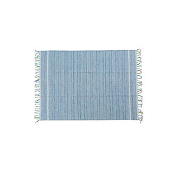 Alter Tapis moderne Alabama, style kilim, 100% coton, bleu, 200x140cm