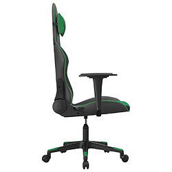 Avis vidaXL Chaise de jeu Noir et vert Similicuir