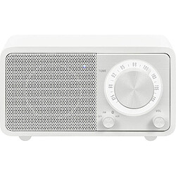 Sangean Radio FM traditionnelle Bluetooth avec 36H d'autonomie blanc