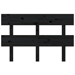 Avis Maison Chic Tête de lit scandinave,Meuble de chambre Noir 144x3x81 cm Bois massif de pin -MN16207