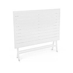 Avis Mes Table de jardin pliante 110x70x71 cm en alu blanc - BAIO