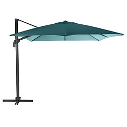 Hesperide Parasol déporté Eléa - 3 x 3 mètres - Bleu canard et gris