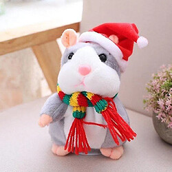 Avis Universal 16cm Noël Parler Hamster Parler Hamster Hamster Jouet éducatif Cadeau (gris)