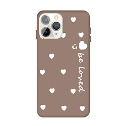 Wewoo Coque Pour iPhone 11 Pro visage souriant plusieurs coeurs d'amour motif coloré givré TPU téléphone étui de protection kaki