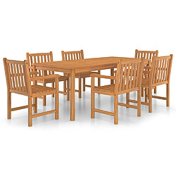 Salle à manger de jardin 7 pcs,Table et chaise à dîner Bois de teck solide -MN39608