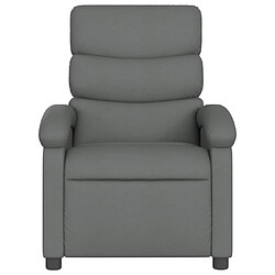 Avis Maison Chic Fauteuil inclinable,Fauteuil luxe de relaxation Gris foncé Tissu -MN24402