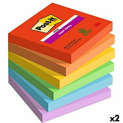 Notes Adhésives Post-it Super Sticky 76 x 76 mm Multicouleur (2 Unités)