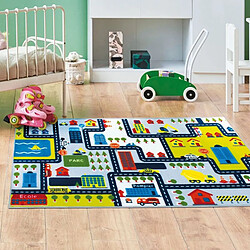 Acheter Thedecofactory CIRCUIT - Tapis enfant imprimé circuit 75x133 cm