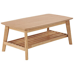 Beliani Table basse Bois d'hévéa MDF Bois clair TULARE