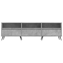 Maison Chic Meuble TV scandinave - Banc TV pour salon gris béton 150x30x44,5 cm bois d'ingénierie -MN60860 pas cher