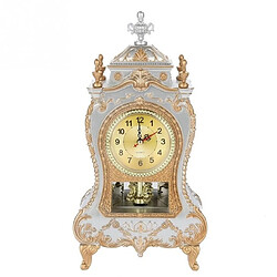 Wewoo Horloge murale Réveil Vintage classique Salon Télévision Meuble de bureau Mobilier Impérial Créatif Sit Pendule Blanc