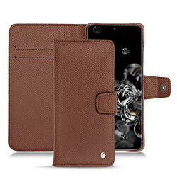 Housse cuir Samsung Galaxy S20 Ultra 5G - Rabat portefeuille - Marron délicat ( Pantone #95614d) - NOREVE