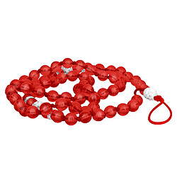 Avizar Bijou de Téléphone Bracelet à Perles Rondes Collection Glam rouge Translucide