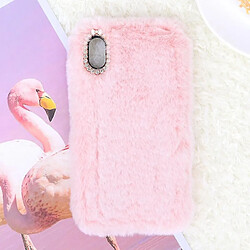 Avis Universal Beau boîtier de téléphone en peluche super en peluche couverture de téléphone à choc de choc, compatible coque pour iPhone XS Max (rose)