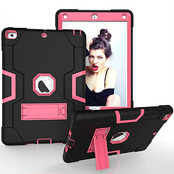 Coque en silicone antipoussière bi-couleur rose noire pour votre Apple iPad 9.7