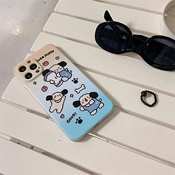 GUPBOO Étui pour iPhone13ProMax Japon et Corée du Sud Gradient Dog Cartoon Phone Case Silicone