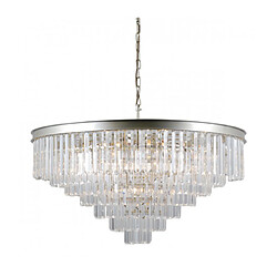 Luminaire Center Suspension en cristal Verdes Champagne doré hauteur 40 Cm