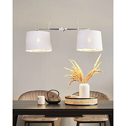 Beliani Lampe suspension FUCINO Blanc