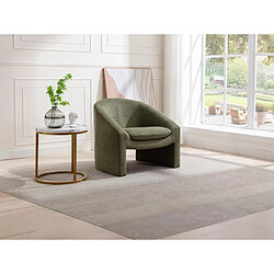 Vente-Unique Fauteuil en tissu vert OSSANA 