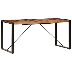 vidaXL Table de salle à manger 160x80x75 cm Bois de Sesham massif