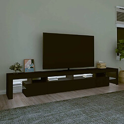 Avis Maison Chic Meubles TV avec lumières LED - Banc TV pour salon Noir 260x36,5x40 cm -MN49237