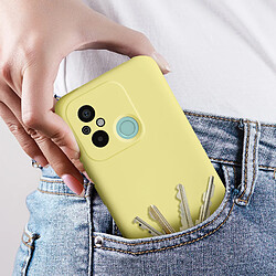 Avizar Coque pour Xiaomi Redmi 12C Semi-rigide Soft-touch Fast Cover Jaune pas cher