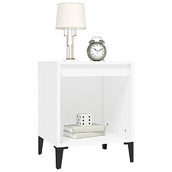 Acheter Maison Chic Lot de 2 Tables de chevet - Tables de Nuit Blanc 40x35x50 cm